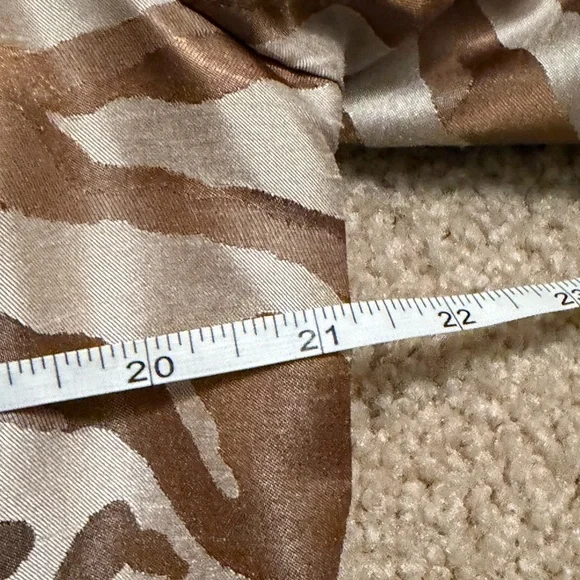 Kasper Zebra Print dressy Coat Jacket Women’s Brown Beige 3/4 Sleeve size 14 - Picture 13 of 14